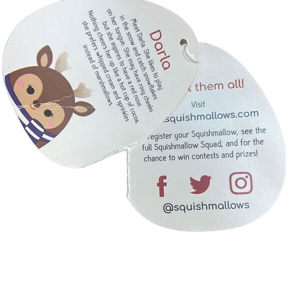 Darla Squishmallow reindeer with scarf - Picture 7 of 8